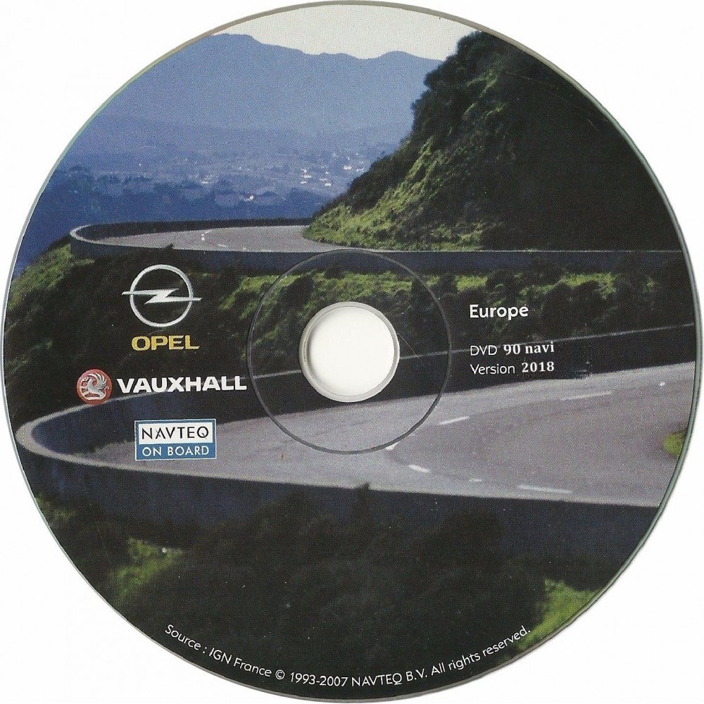 Maps GPS OPEL DVD90 version 2018